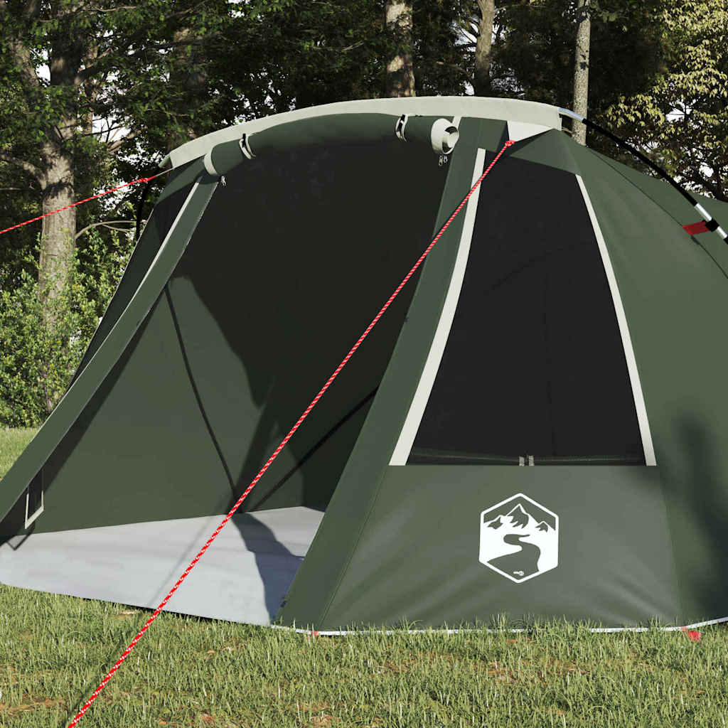 Tenda Tunnel per 3 Persone 3 persona Verde e Bianco