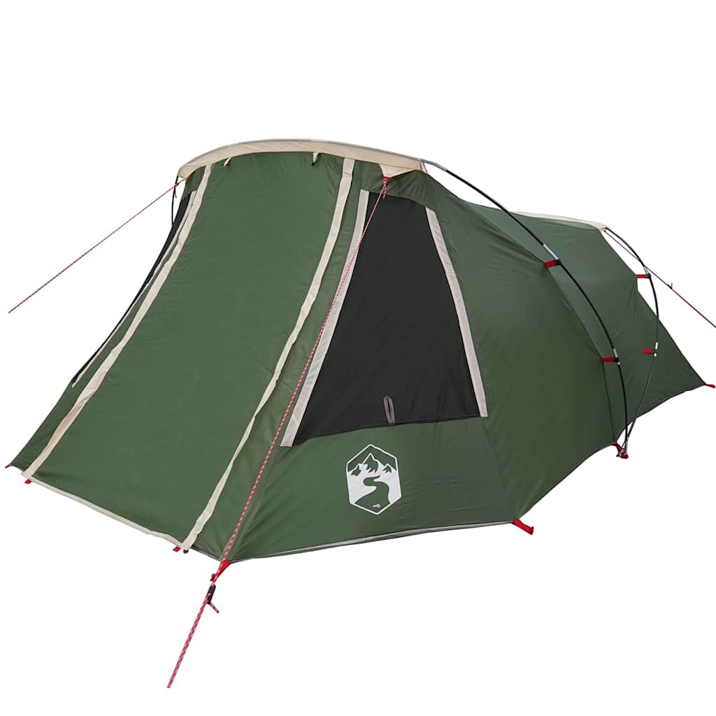 Tenda Tunnel per 3 Persone 3 persona Verde e Bianco