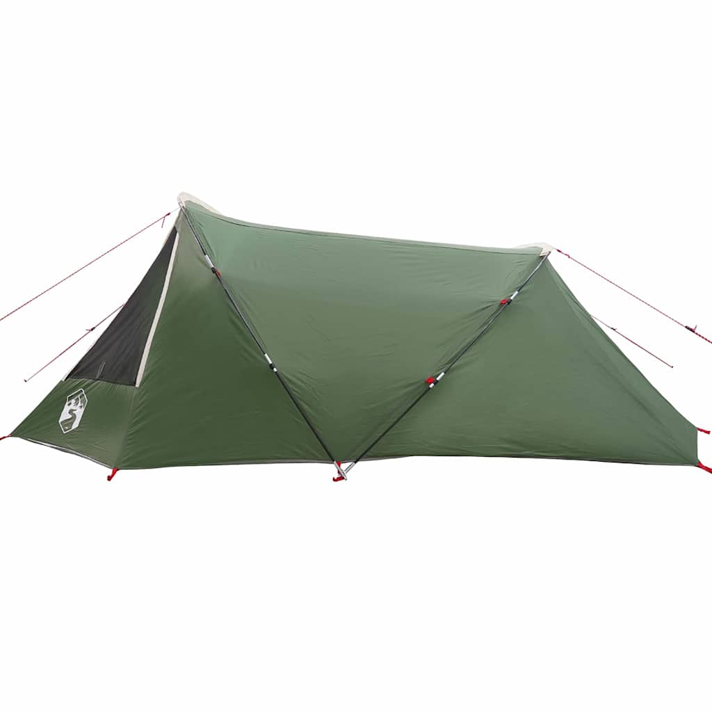 Tenda Tunnel per 3 Persone 3 persona Verde e Bianco