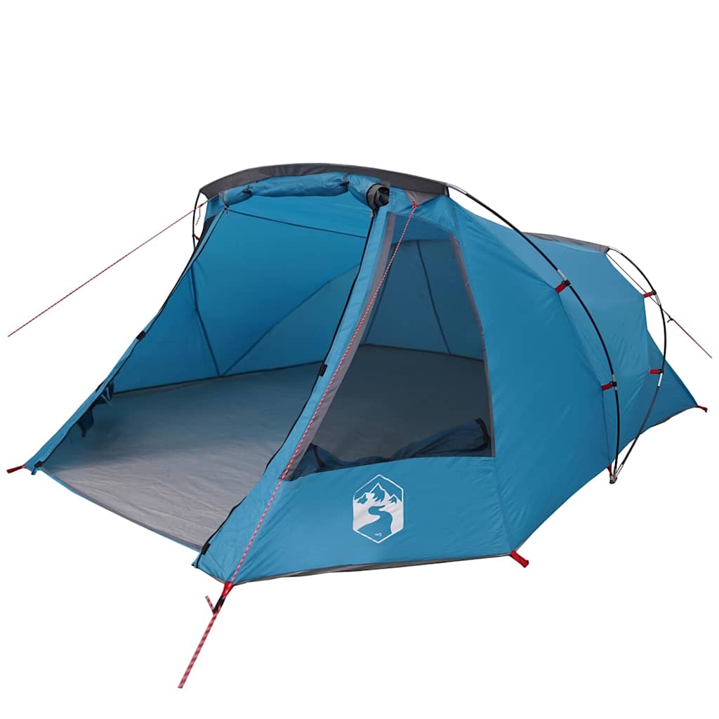Tenda Tunnel per 3 Persone 3 persona Blu e Grigio