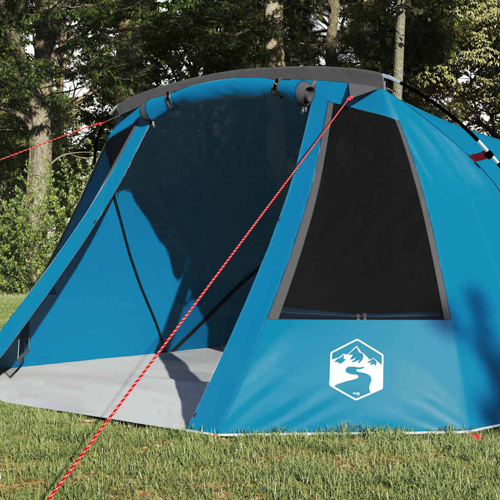 Tenda Tunnel per 3 Persone 3 persona Blu e Grigio