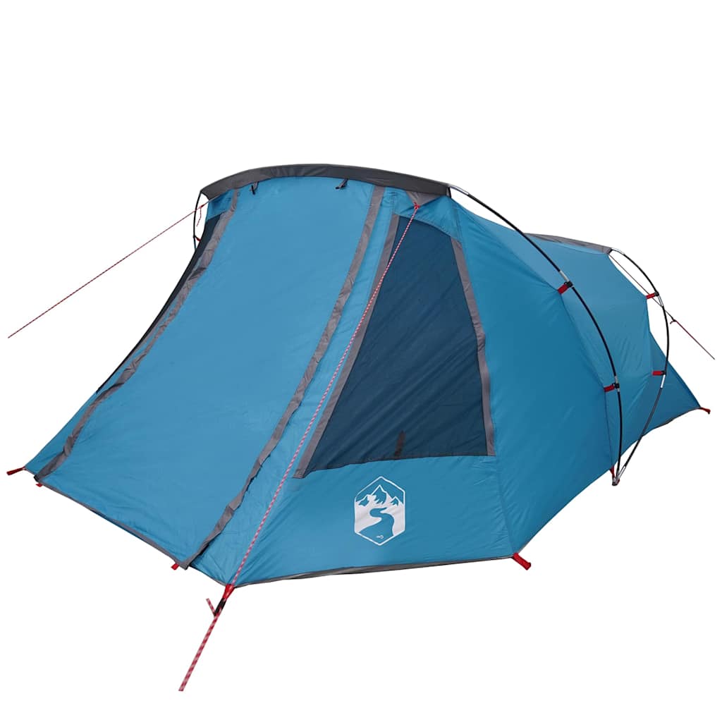 Tenda Tunnel per 3 Persone 3 persona Blu e Grigio