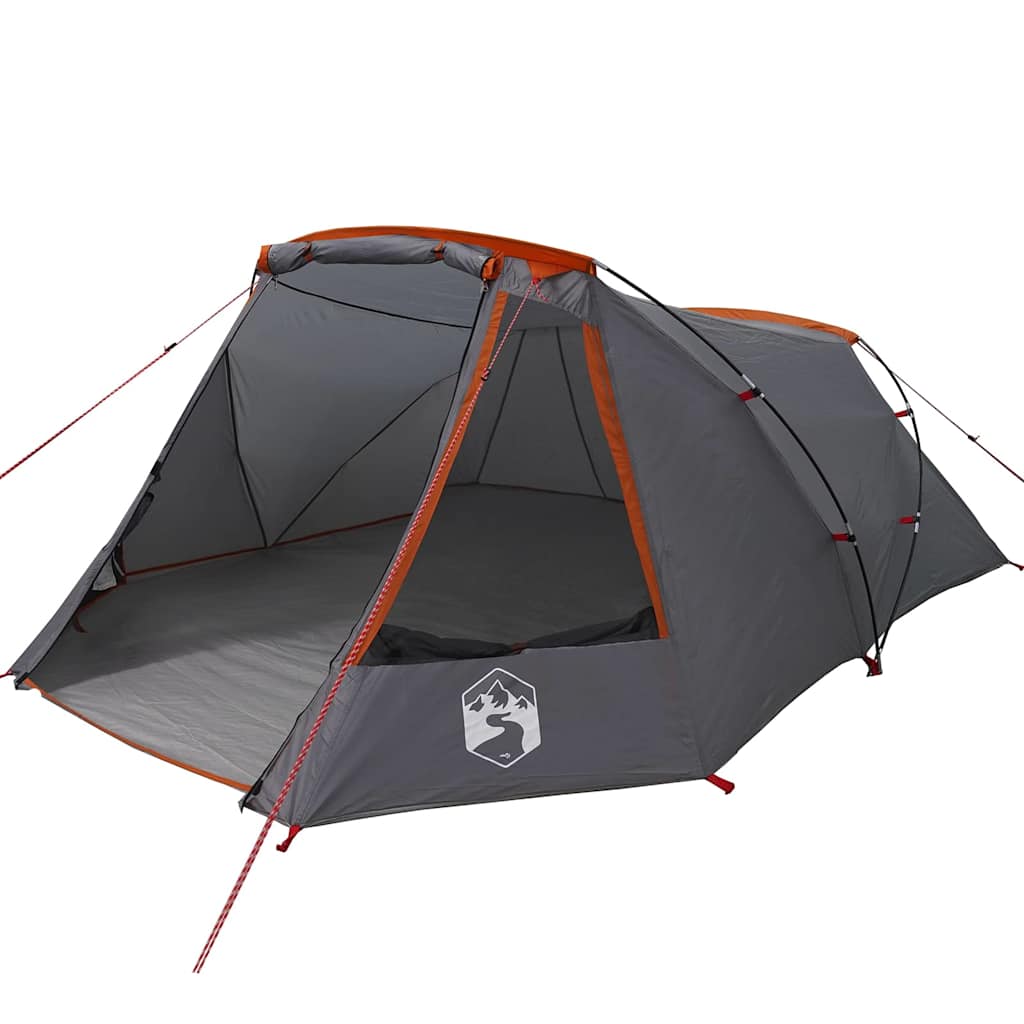Tenda Tunnel per 3 Persone 3 persona Grigio e arancione