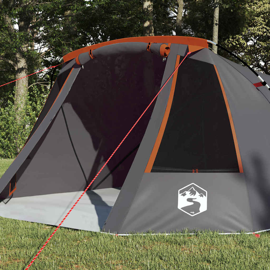 Tenda Tunnel per 3 Persone 3 persona Grigio e arancione