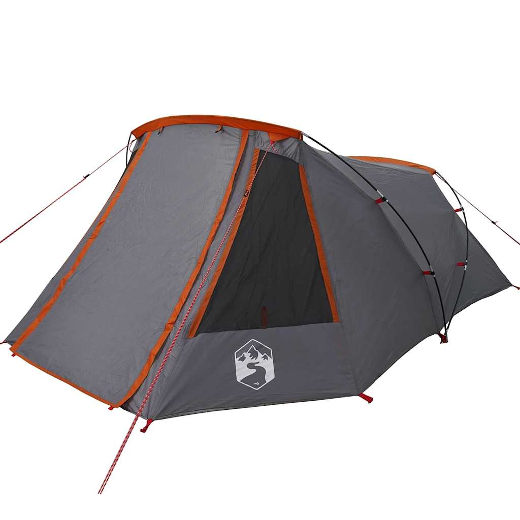 Tenda Tunnel per 3 Persone 3 persona Grigio e arancione