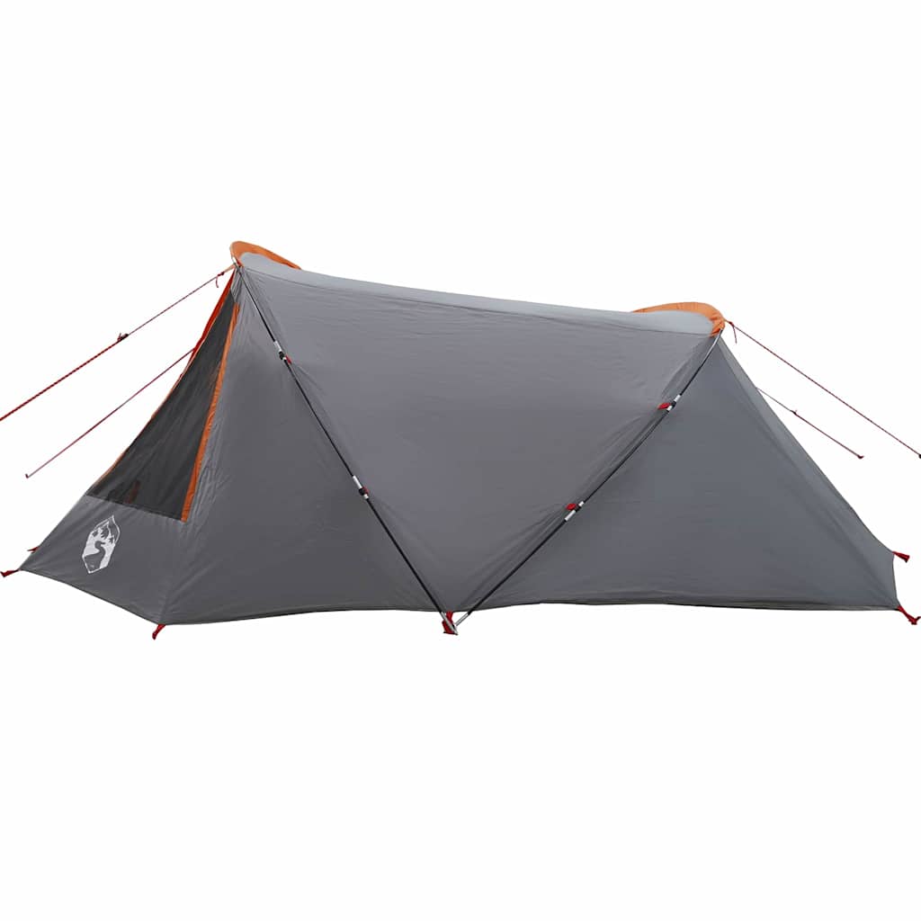 Tenda Tunnel per 3 Persone 3 persona Grigio e arancione