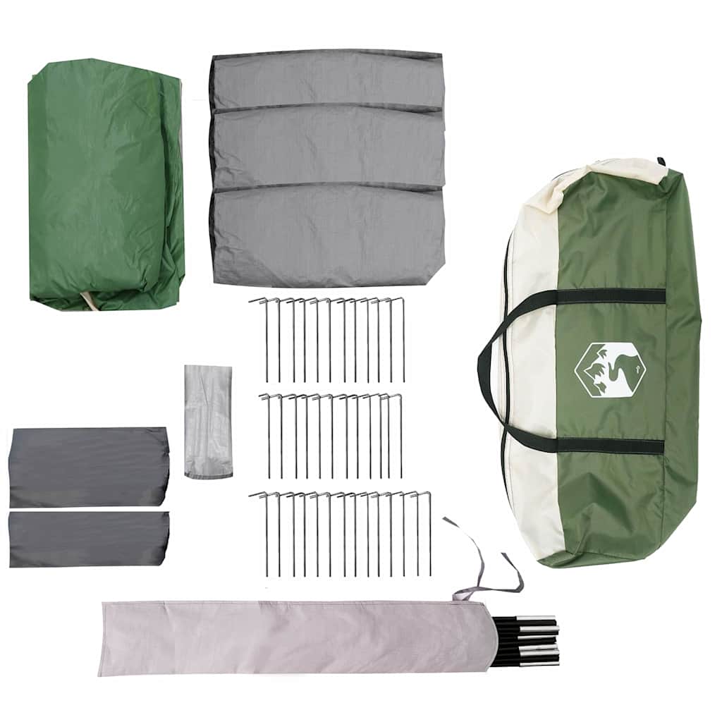 Tenda per famiglie 12 persone 12 persona Verde e Bianco