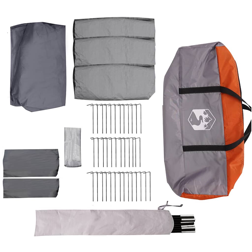 Tenda per famiglie 12 persone 12 persona Grigio e arancione