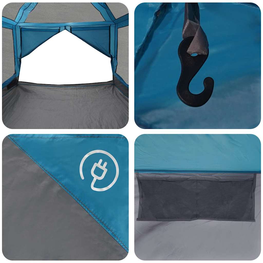 Tenda interna per 7 persone 7 persona Blu e Grigio