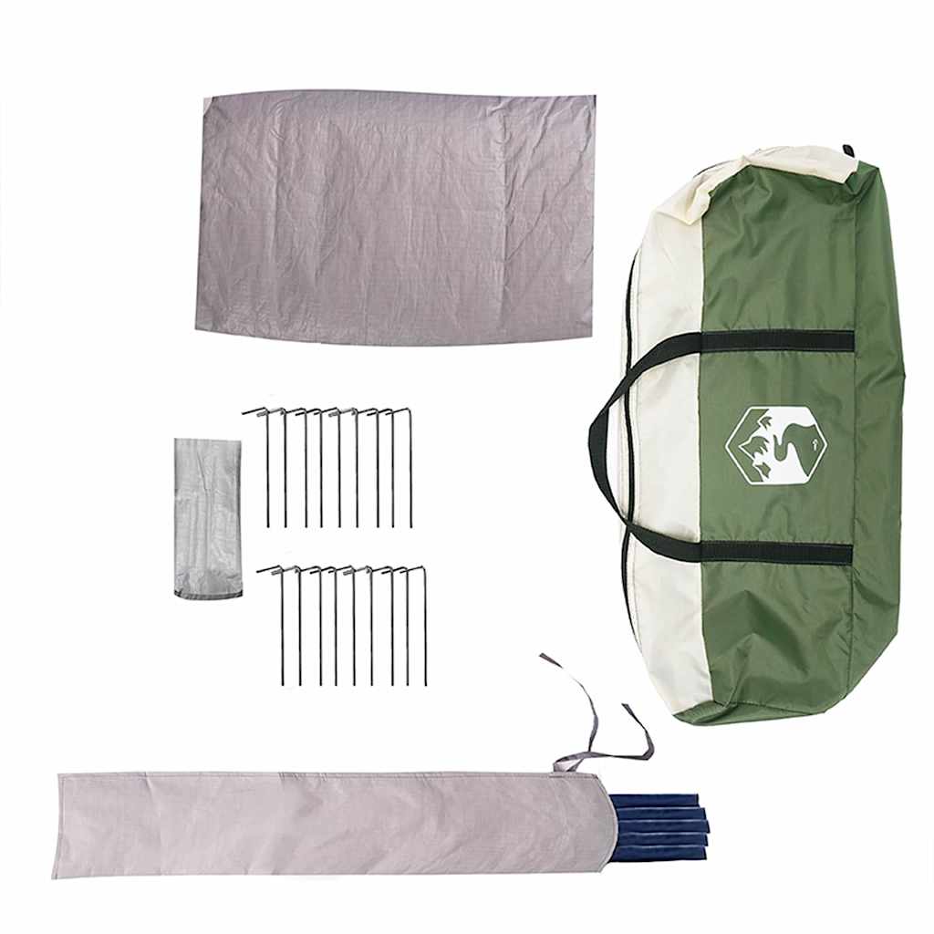 Tenda Teepee per 10 persone 10 persona Verde e Bianco