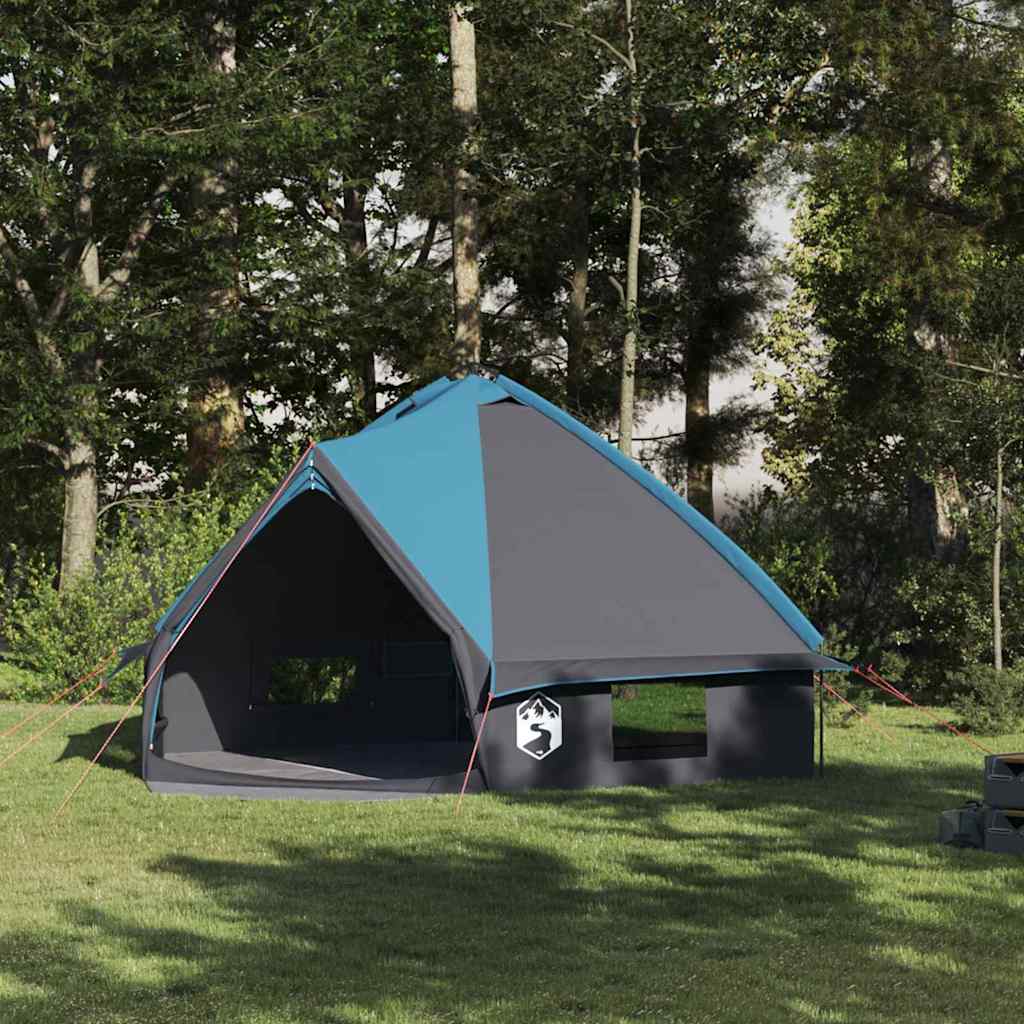 Tenda Teepee per 8 Persone 8 persona Blu e Grigio
