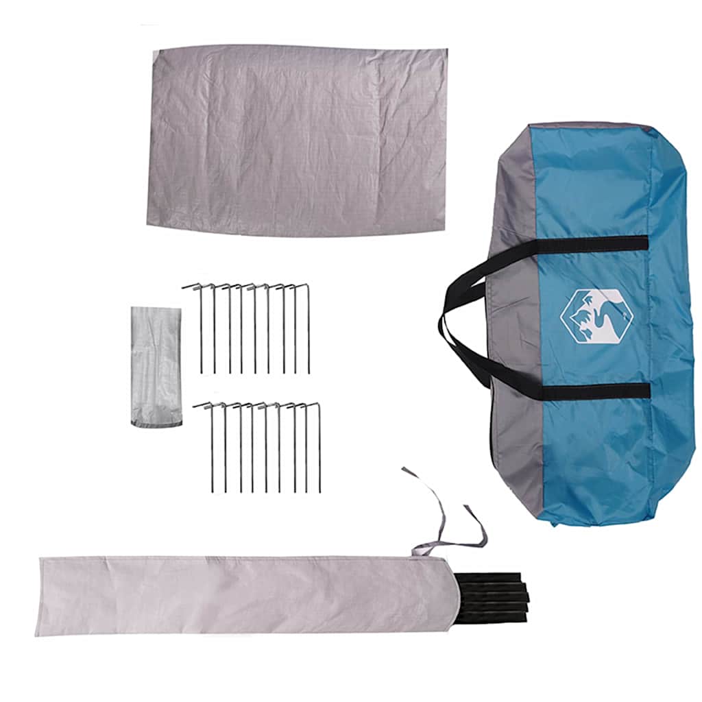 Tenda Teepee per 8 Persone 8 persona Blu e Grigio