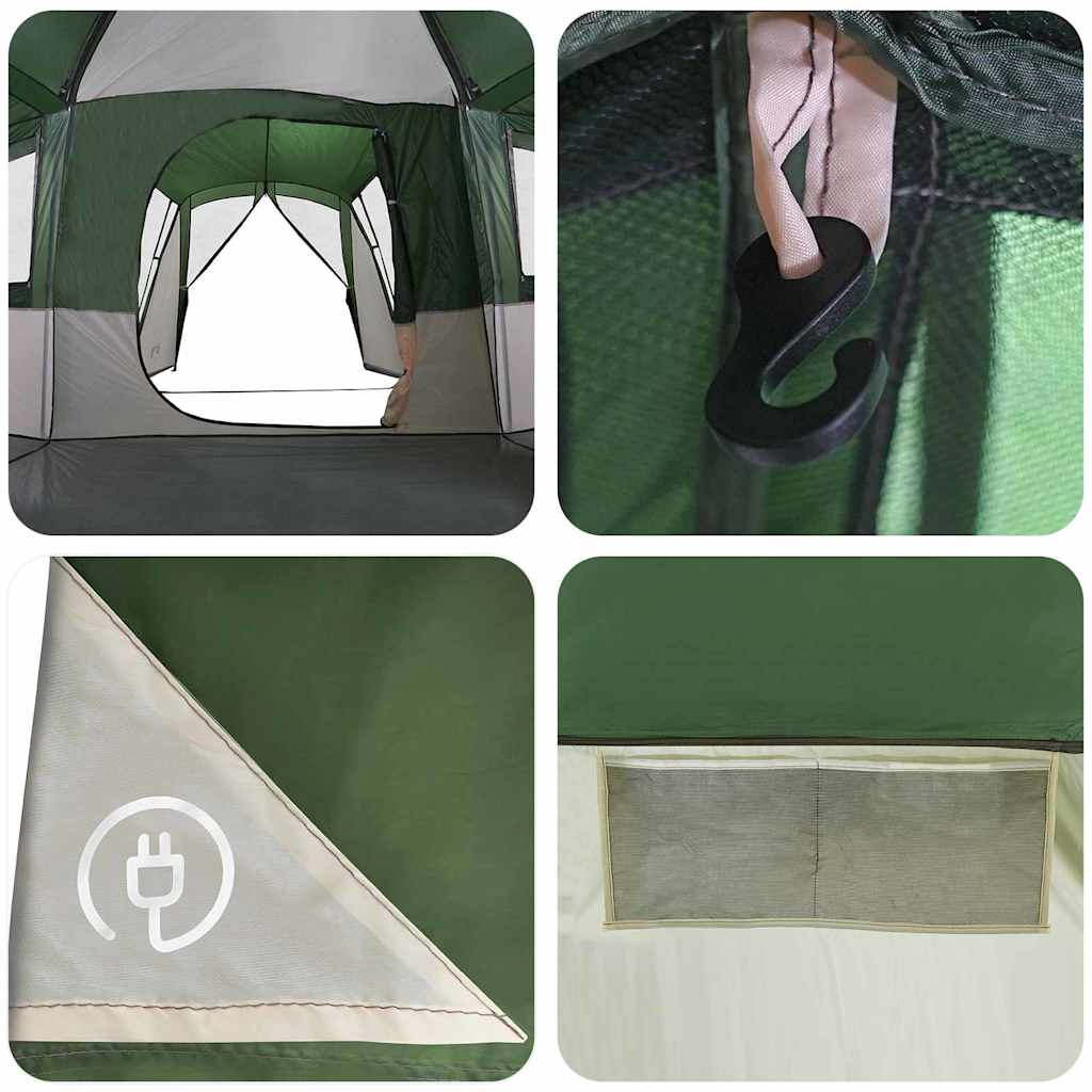 Tenda per Famiglia 20 Persone 20 persona Verde e Bianco