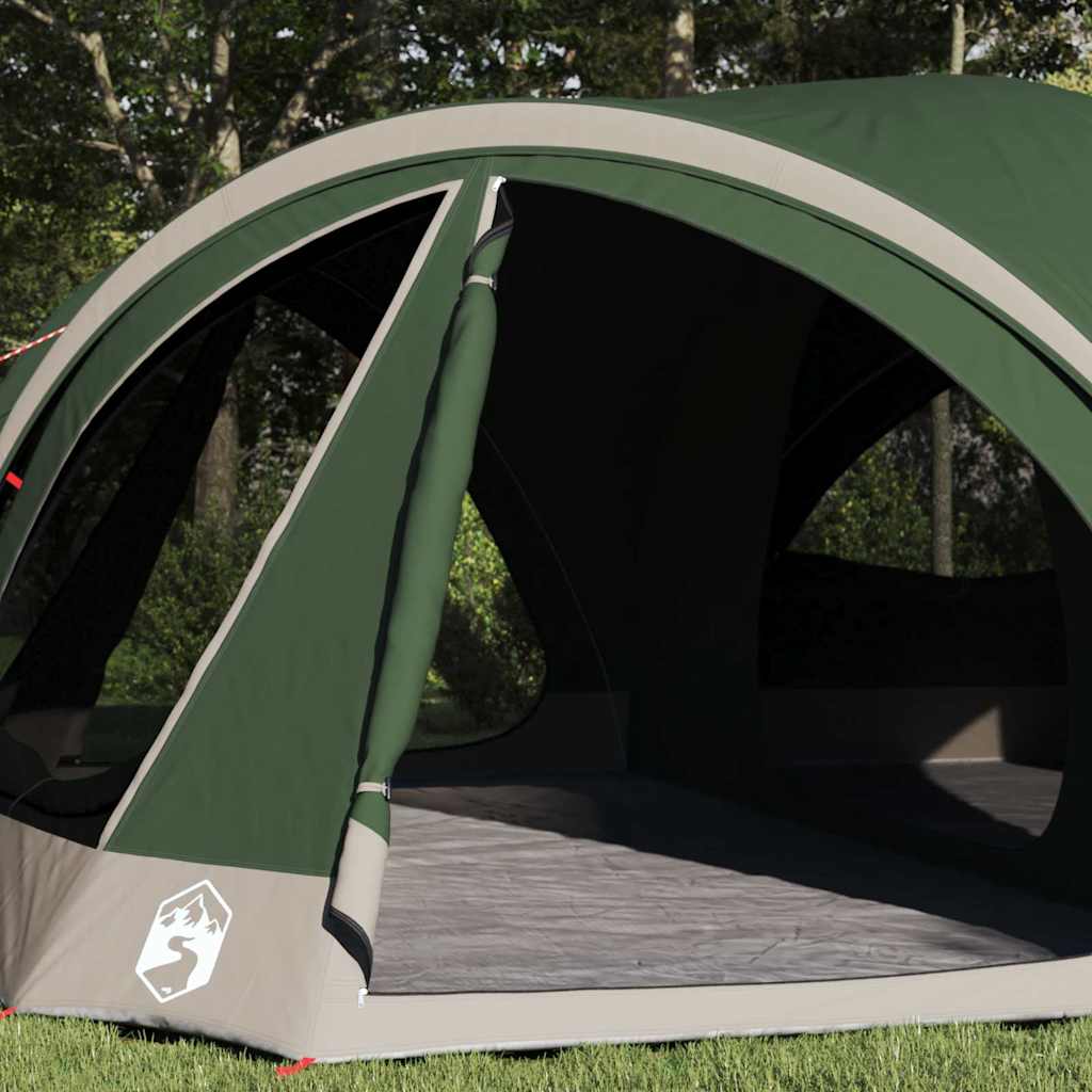 Tenda per famiglie 10 persone Verde e Grigio 460 x 430 x 214 cm