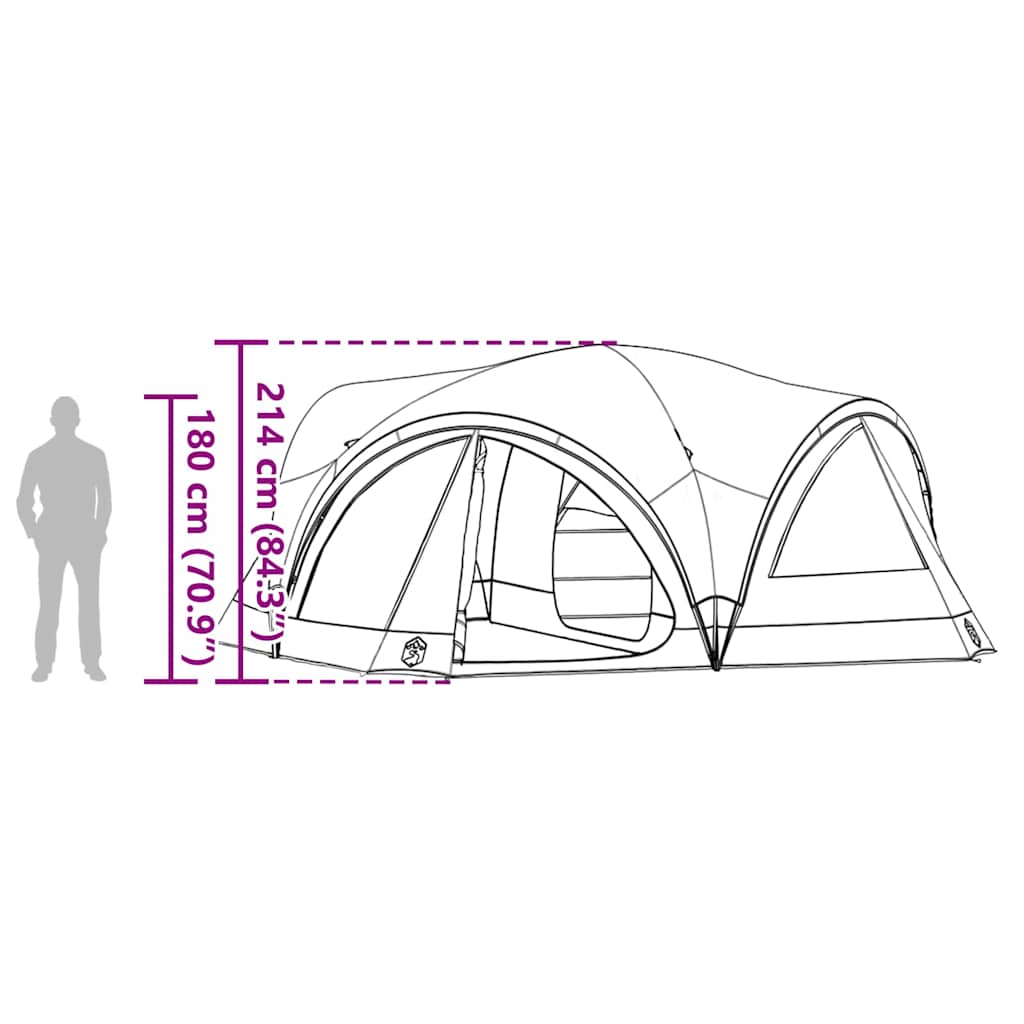 Tenda per famiglie 10 persone Blu e Grigio 460 x 430 x 214 cm