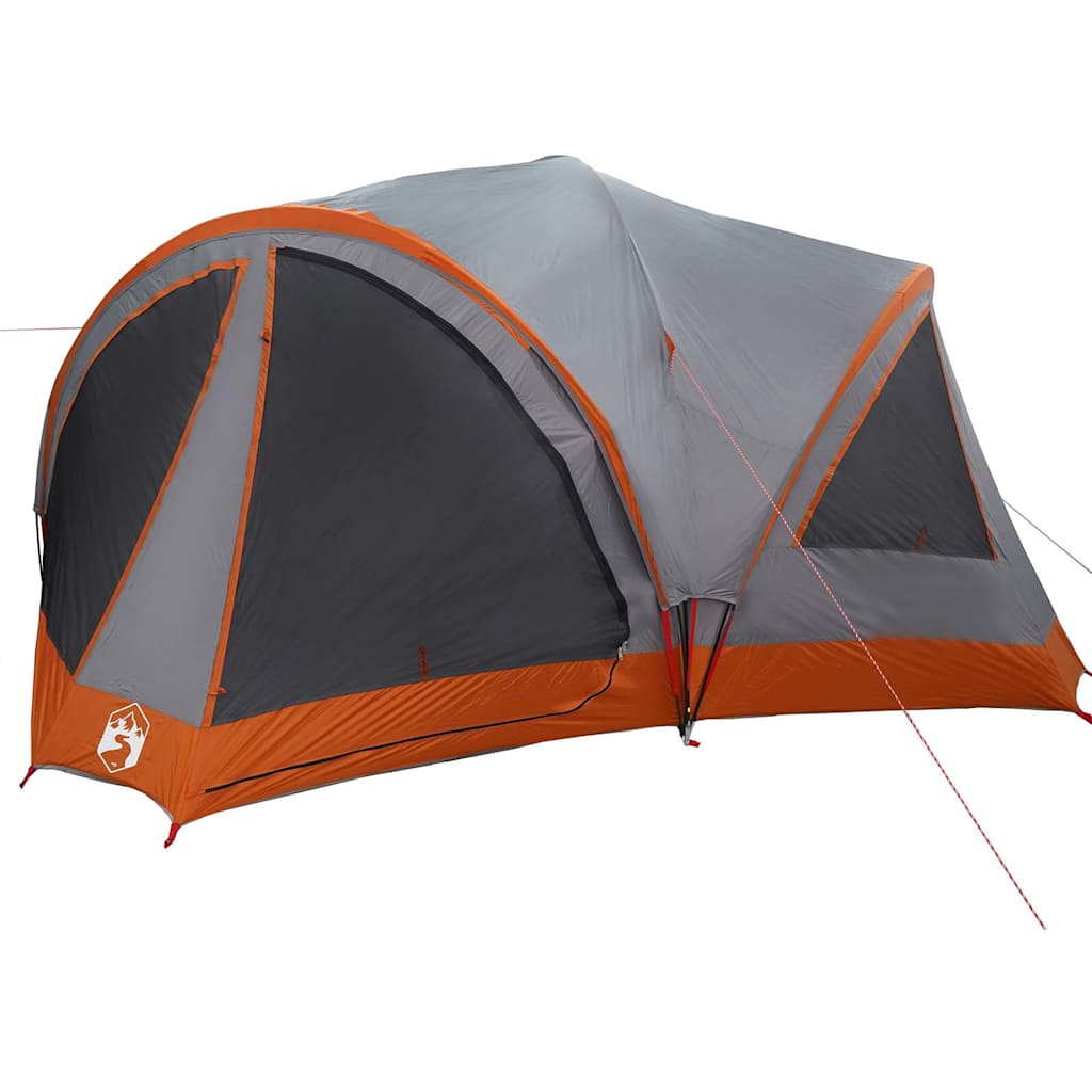 Tenda per famiglie 10 persone con tetto Grigio e arancione