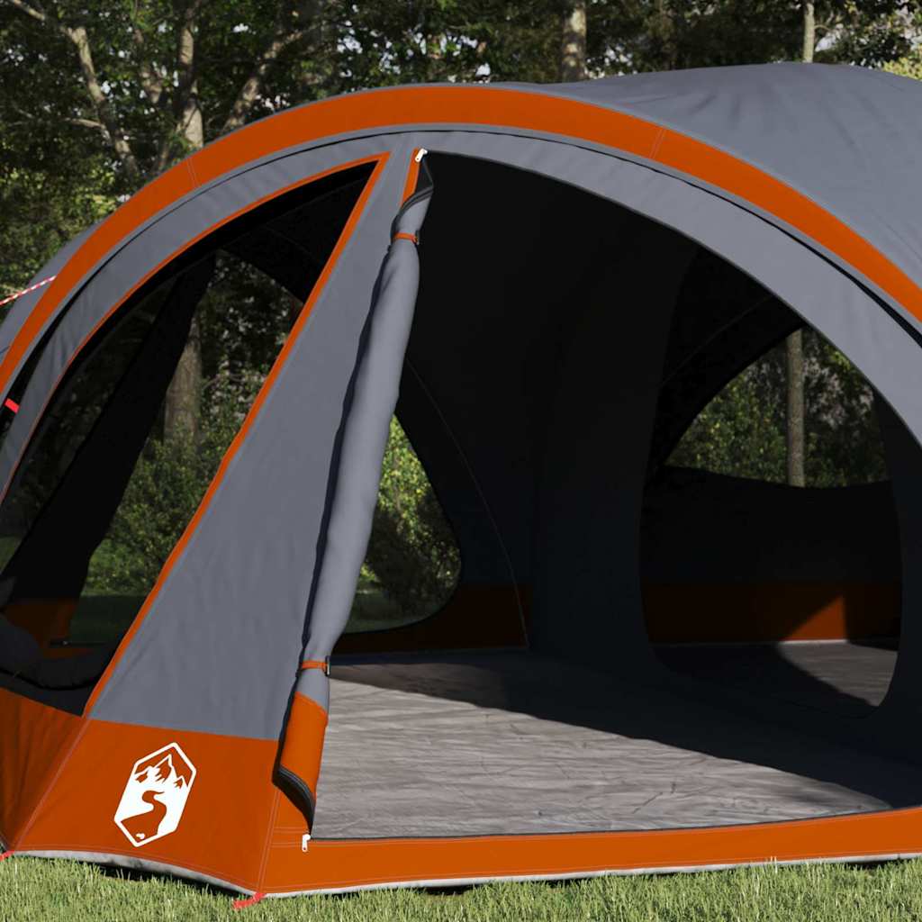 Tenda per famiglie 10 persone con tetto Grigio e arancione