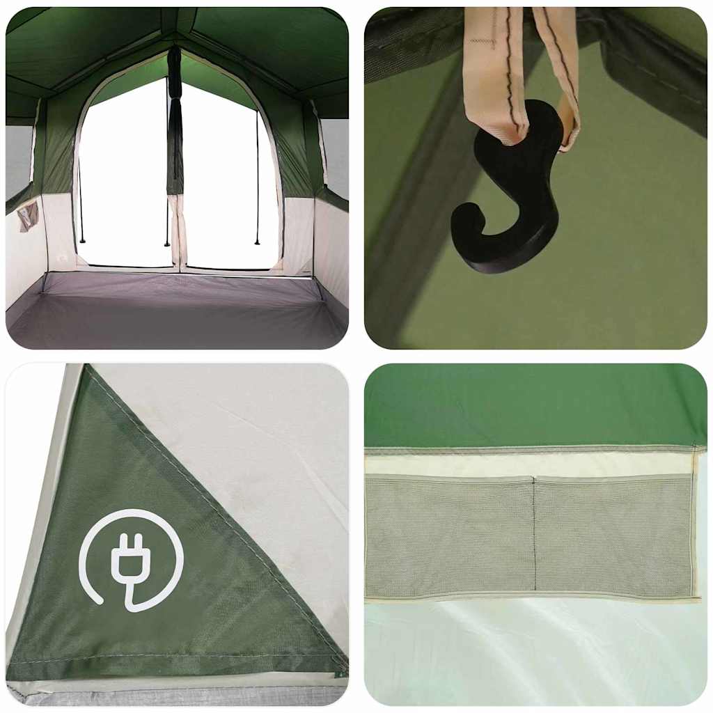 Tenda familiare per 4 persone 4 persona Verde e Bianco