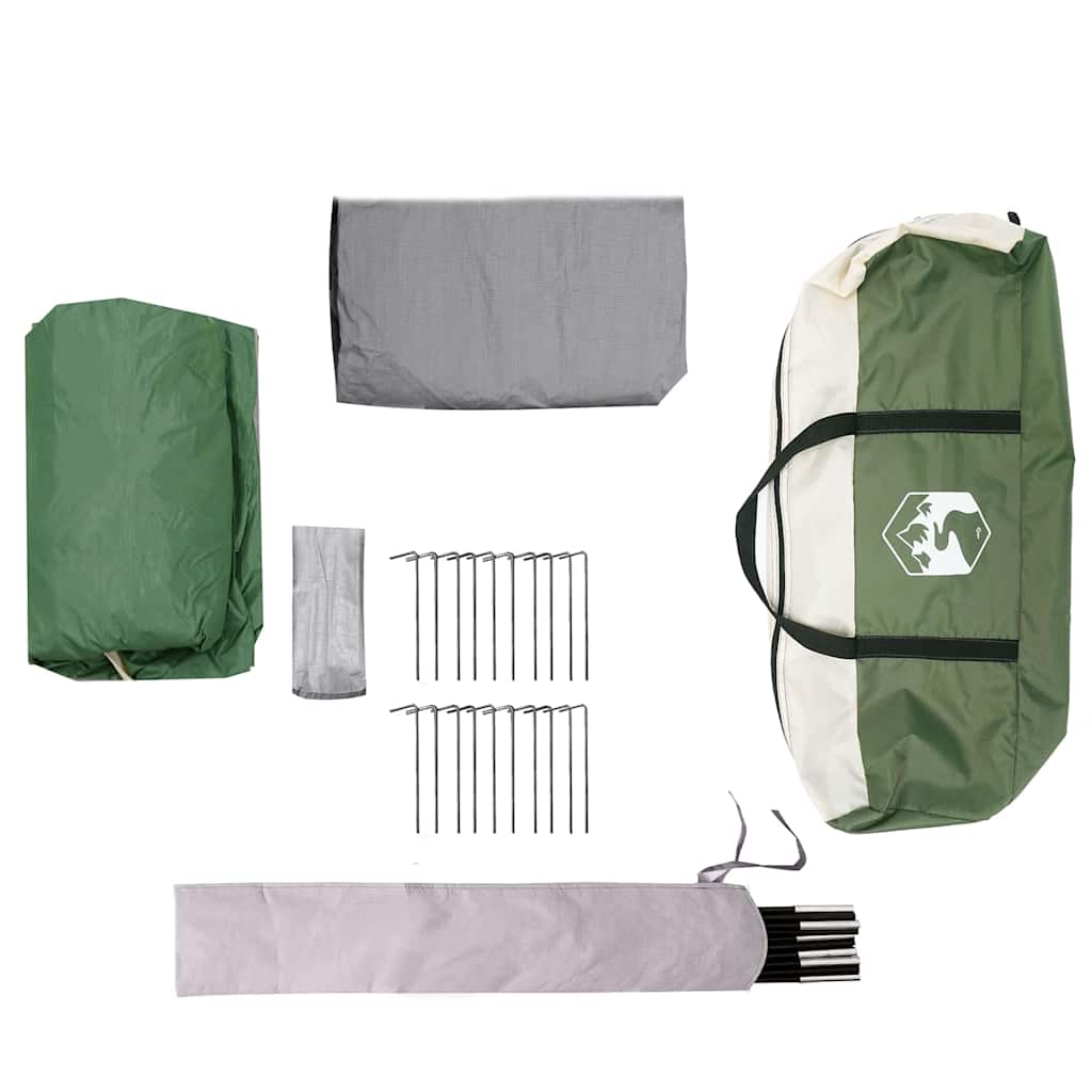 Tenda familiare per 4 persone 4 persona Verde e Bianco