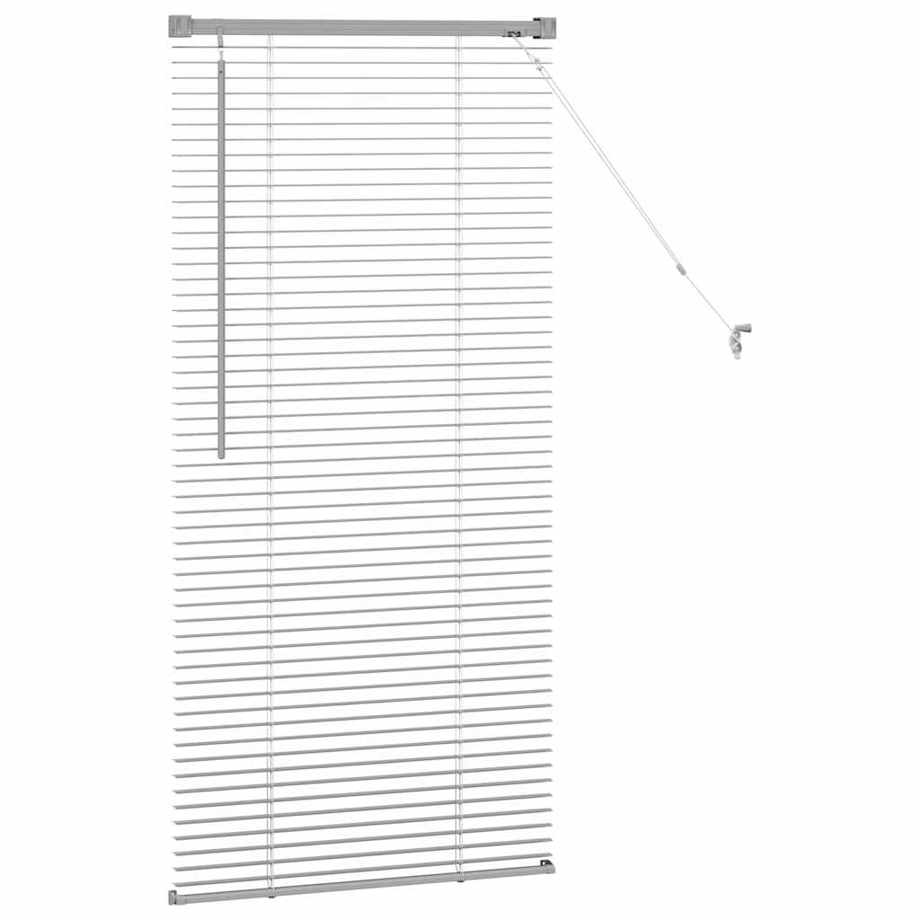 Tenda Veneziana Argento 130 x 60 cm 25 mm Alluminio