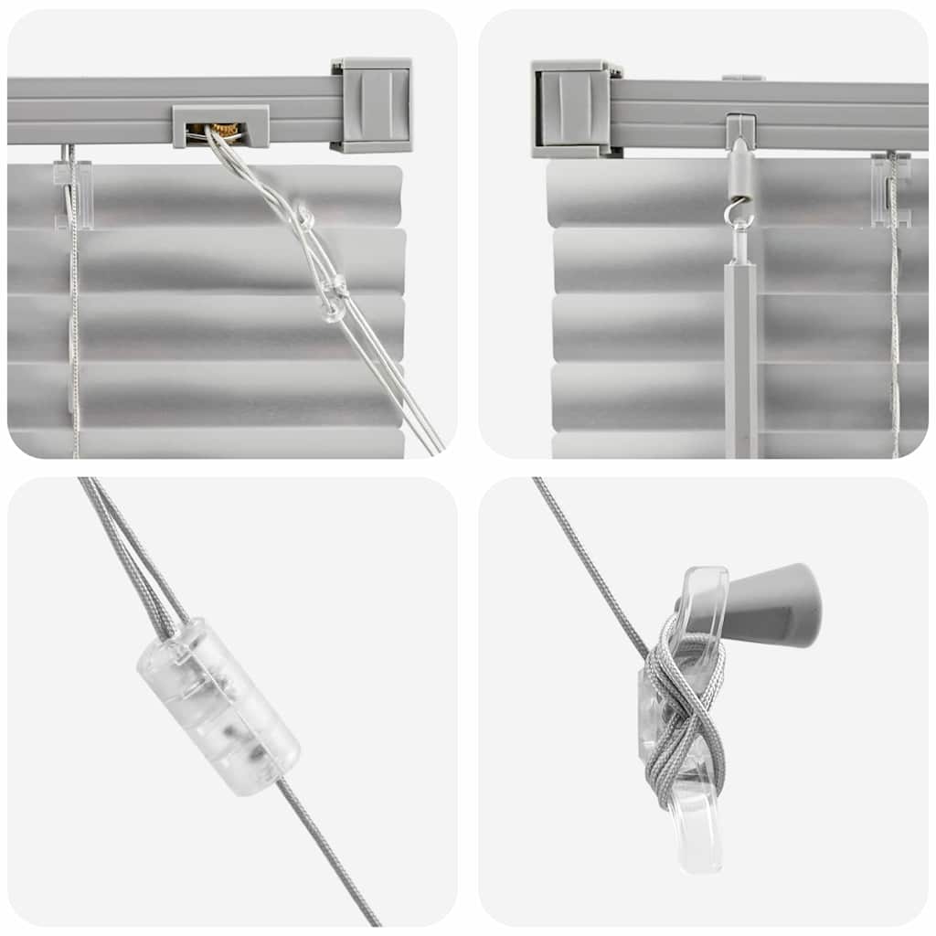 Tenda Veneziana Argento 130 x 135 cm 25 mm Alluminio