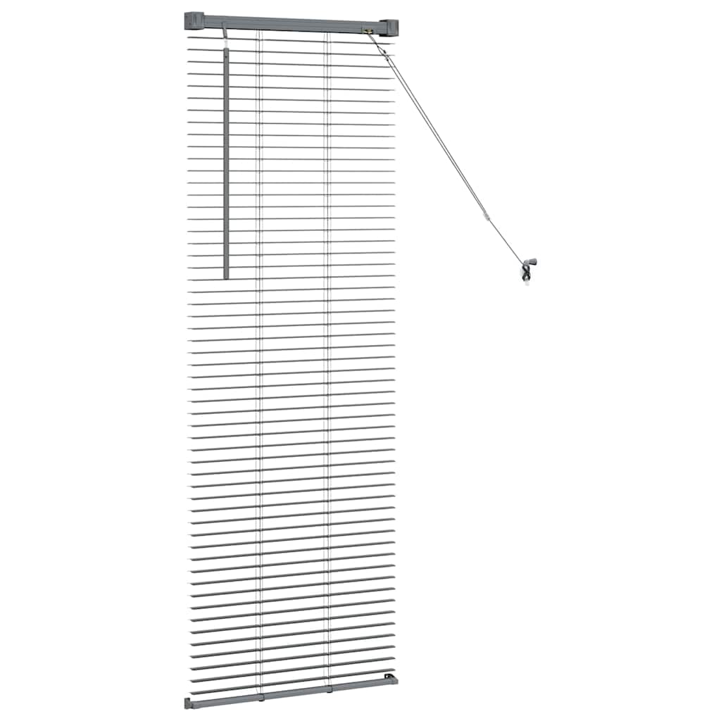 Tenda Veneziana Grigio Scuro 130 x 40 cm 25 mm Alluminio