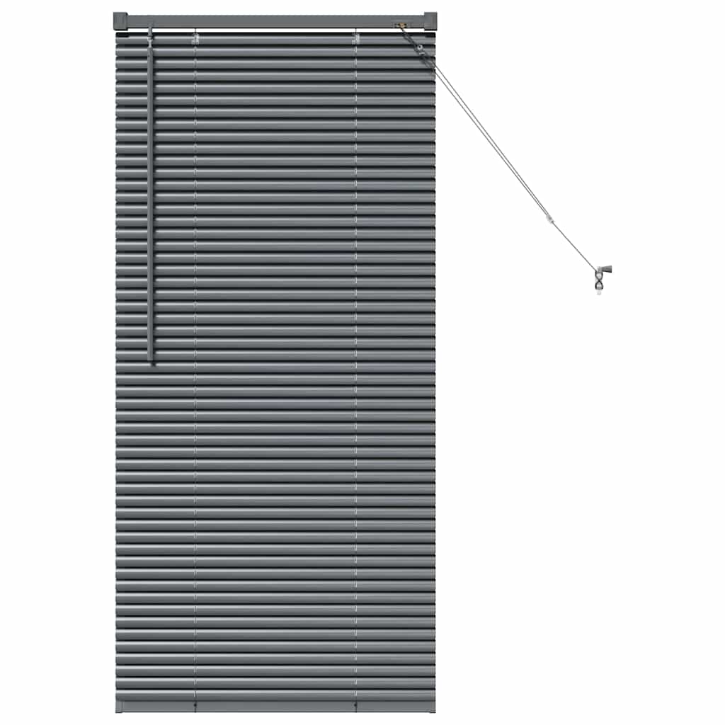 Tenda Veneziana Grigio Scuro 130 x 60 cm 25 mm Alluminio