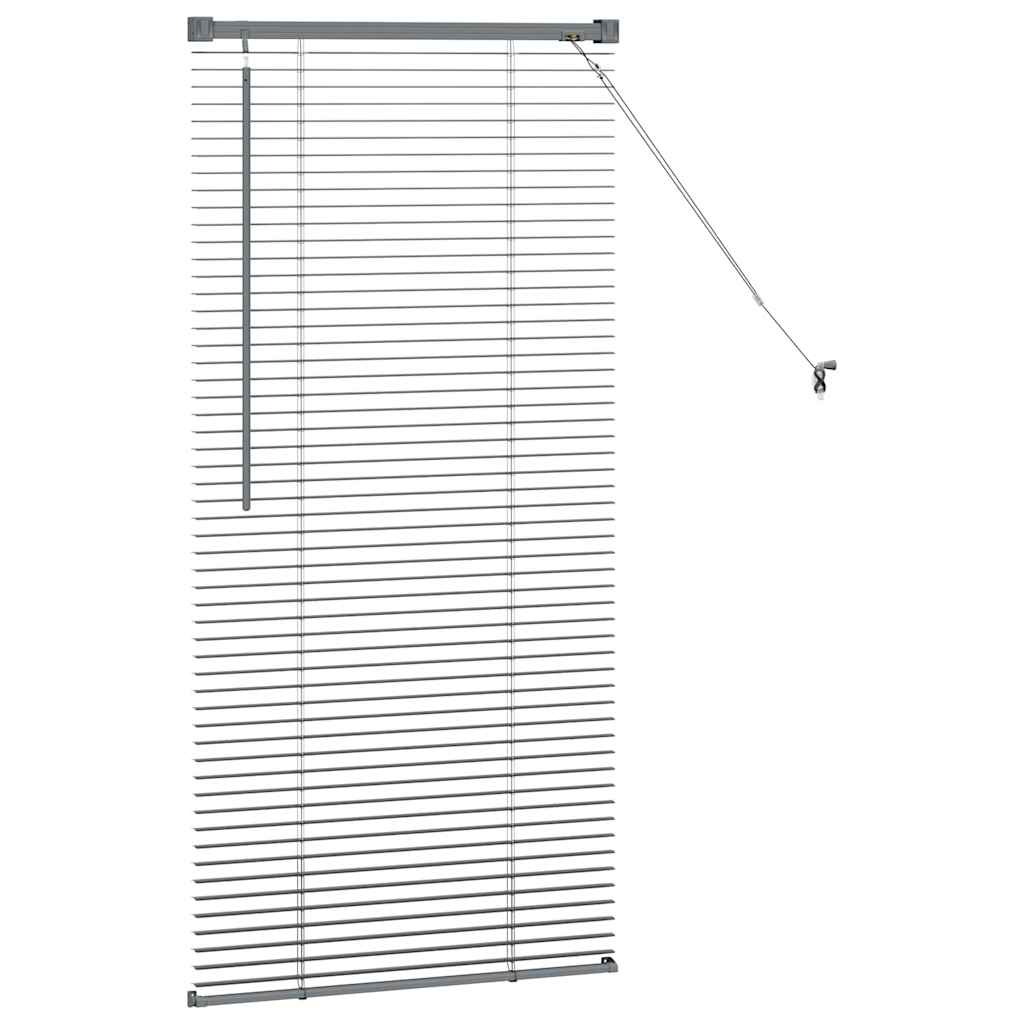 Tenda Veneziana Grigio Scuro 130 x 60 cm 25 mm Alluminio