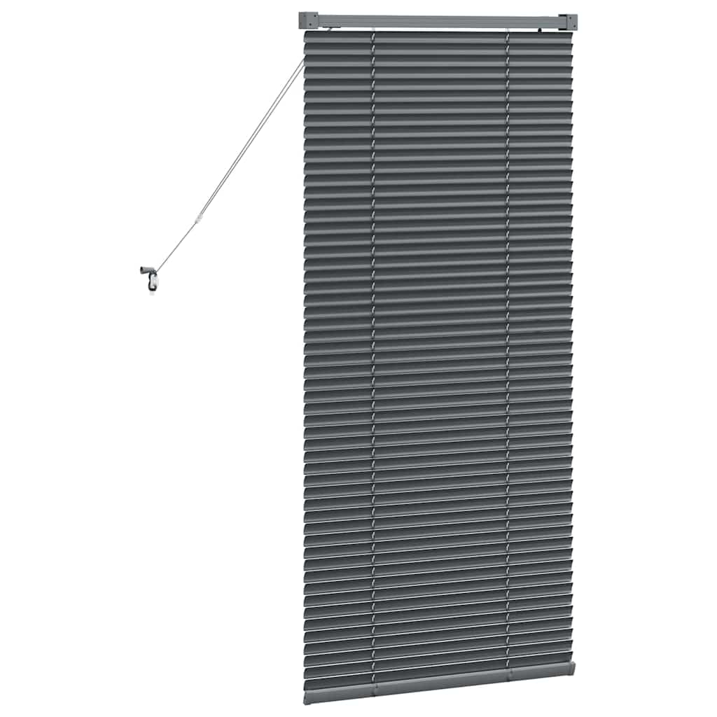 Tenda Veneziana Grigio Scuro 130 x 60 cm 25 mm Alluminio