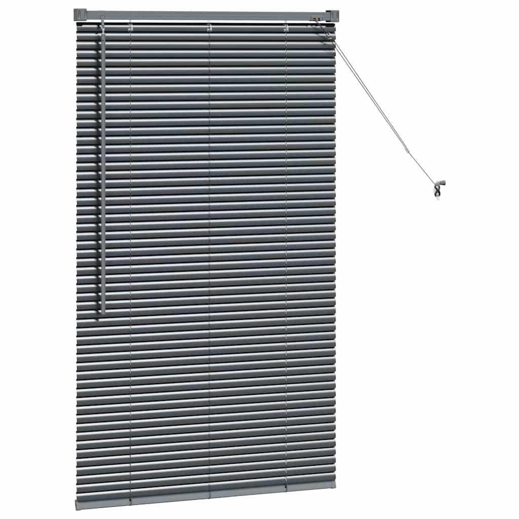 Tenda Veneziana Grigio Scuro 130 x 70 cm 25 mm Alluminio