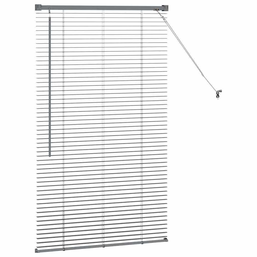 Tenda Veneziana Grigio Scuro 130 x 70 cm 25 mm Alluminio