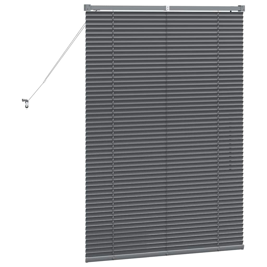 Tenda Veneziana Grigio Scuro 130 x 85 cm 25 mm Alluminio