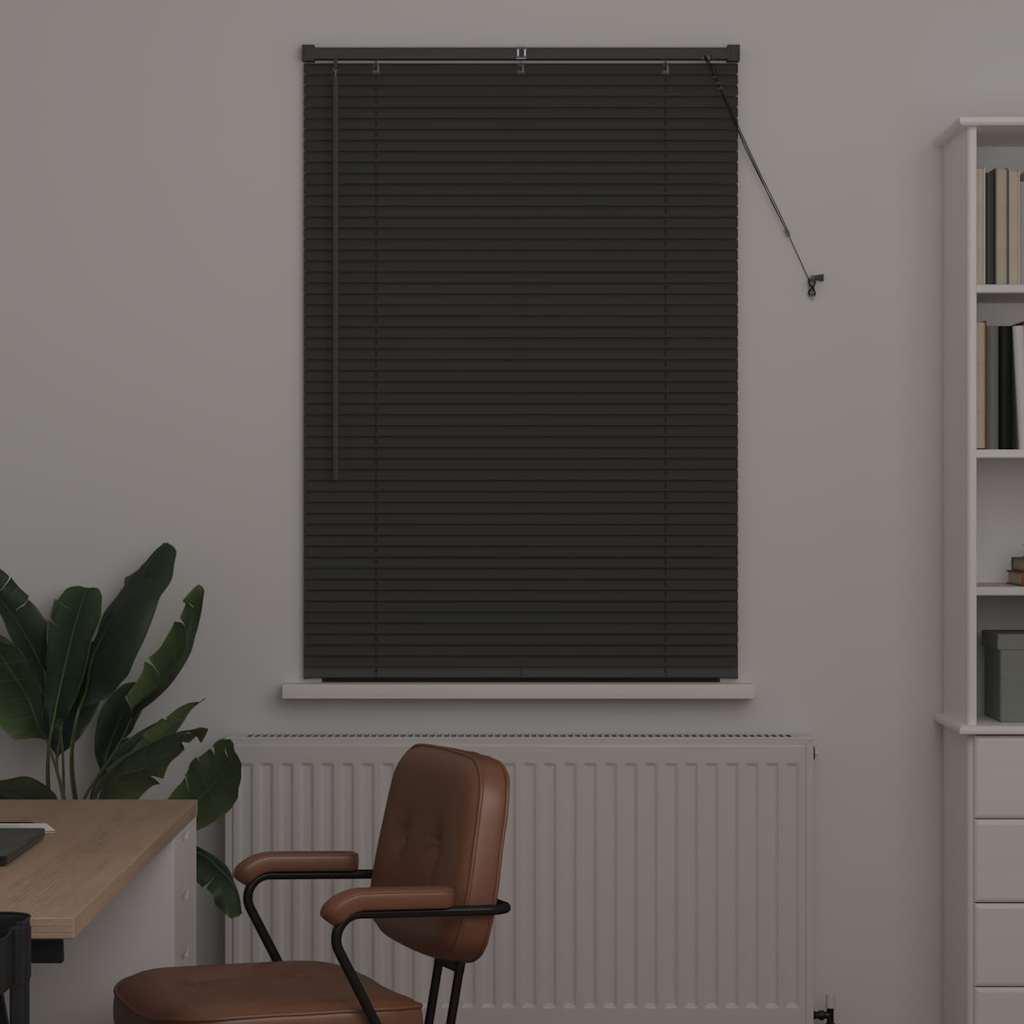 Tenda Veneziana Grigio Scuro 130 x 90 cm 25 mm Alluminio