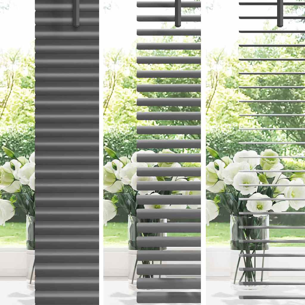 Tenda Veneziana Grigio Scuro 130 x 90 cm 25 mm Alluminio