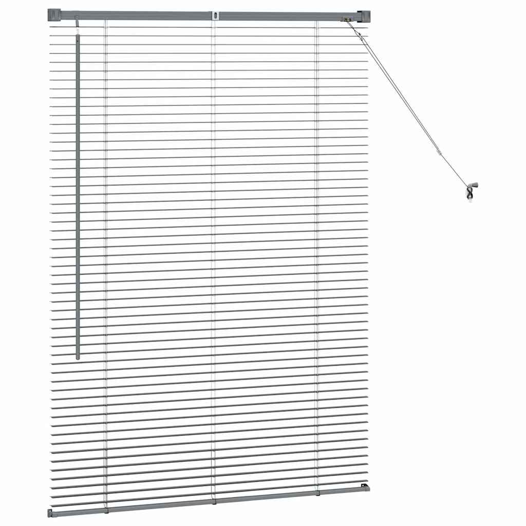 Tenda Veneziana Grigio Scuro 130 x 95 cm 25 mm Alluminio