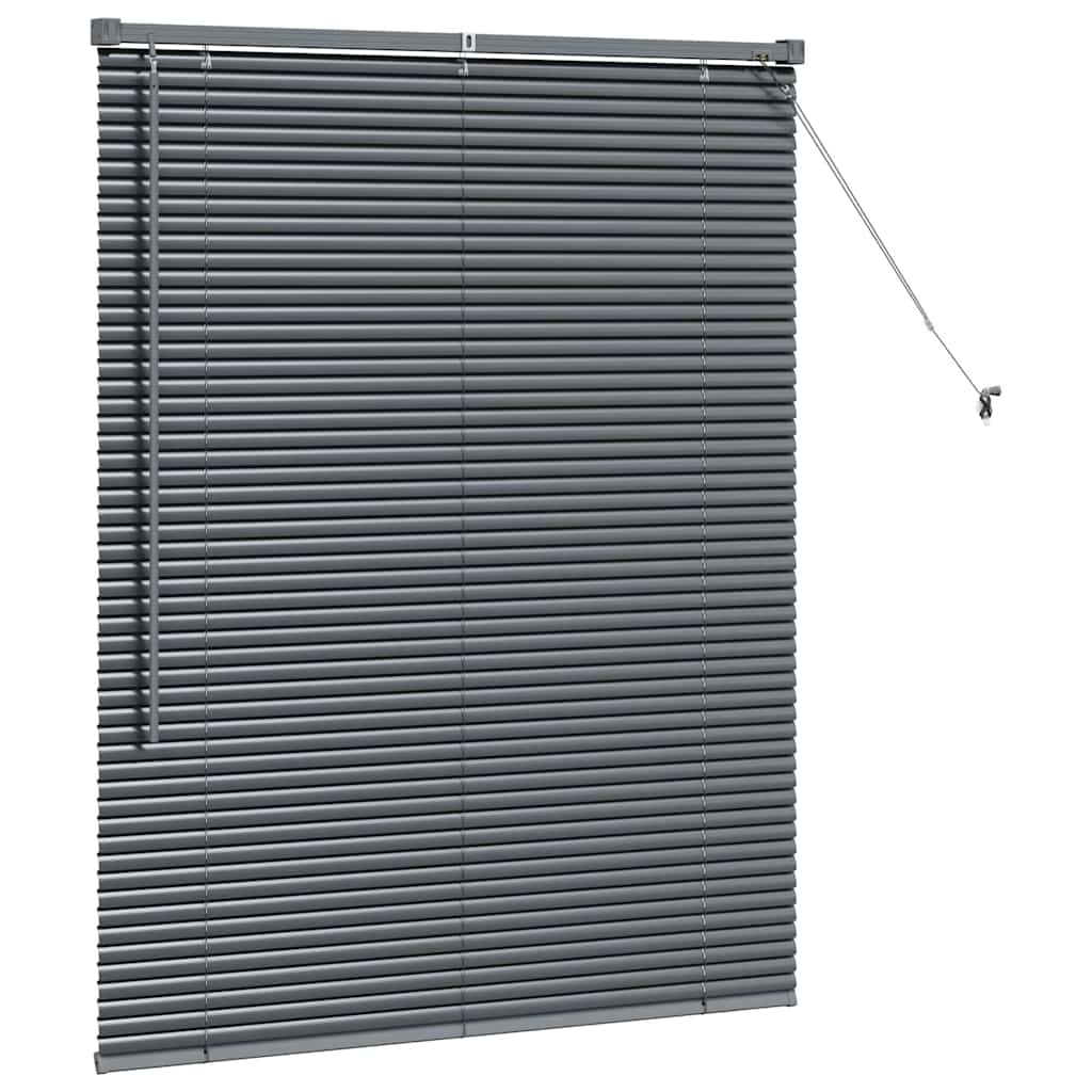 Tenda Veneziana Grigio Scuro 130 x 105 cm 25 mm Alluminio