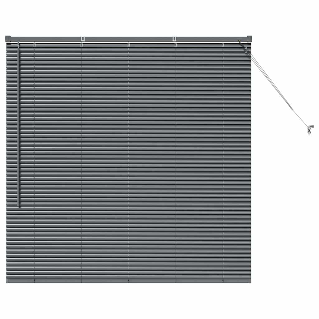 Tenda Veneziana Grigio Scuro 130 x 130 cm 25 mm Alluminio