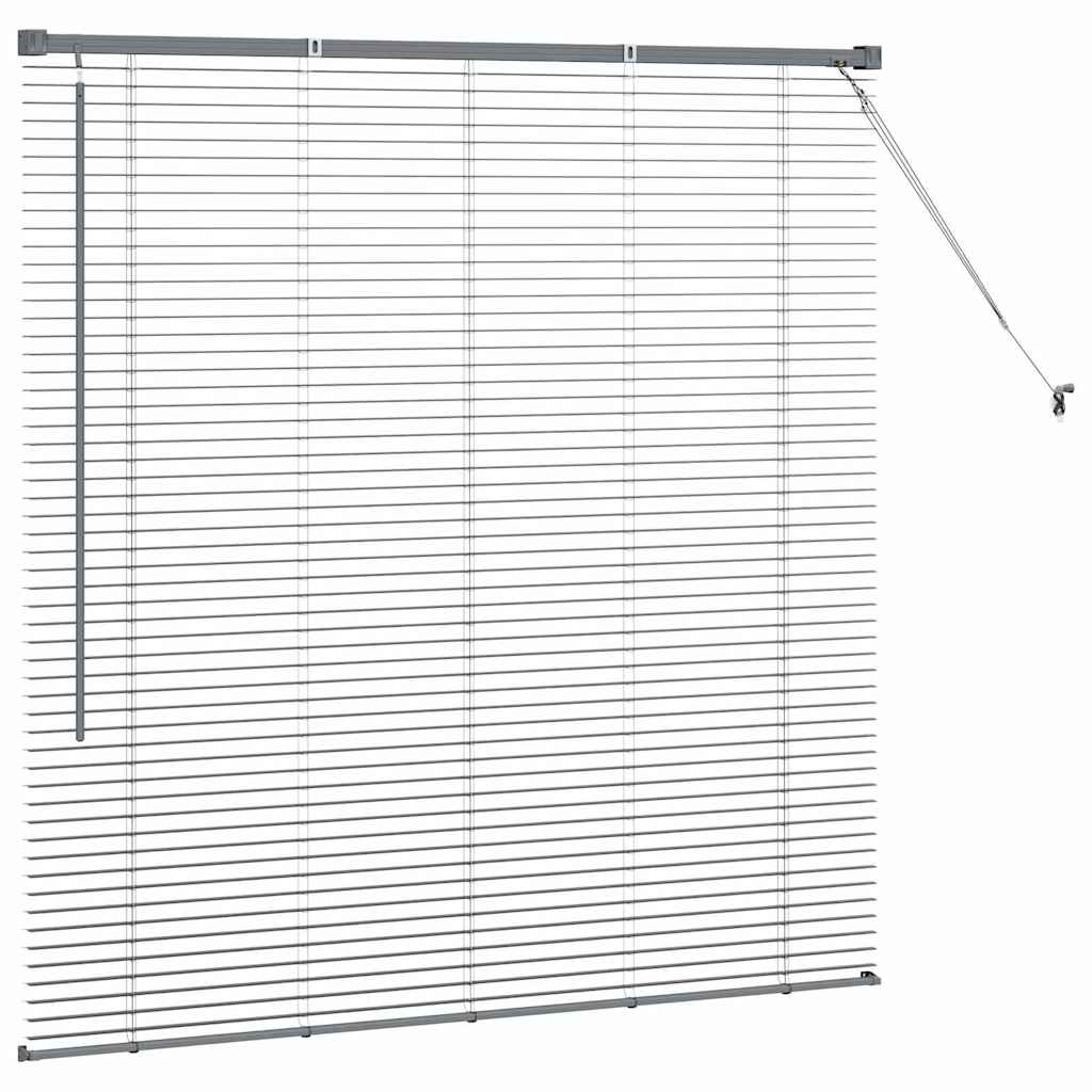 Tenda Veneziana Grigio Scuro 130 x 130 cm 25 mm Alluminio