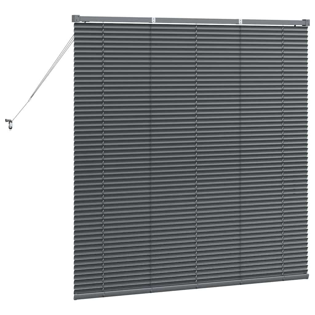 Tenda Veneziana Grigio Scuro 130 x 130 cm 25 mm Alluminio