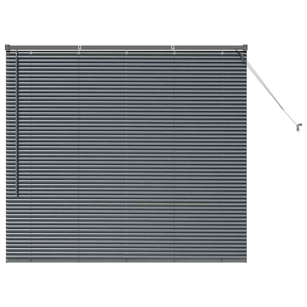 Tenda Veneziana Grigio Scuro 130 x 140 cm 25 mm Alluminio