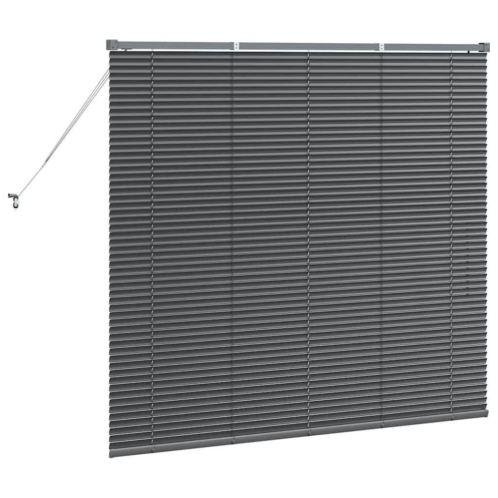 Tenda Veneziana Grigio Scuro 130 x 140 cm 25 mm Alluminio
