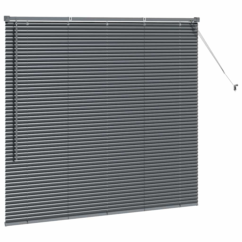 Tenda Veneziana Grigio Scuro 130 x 145 cm 25 mm Alluminio
