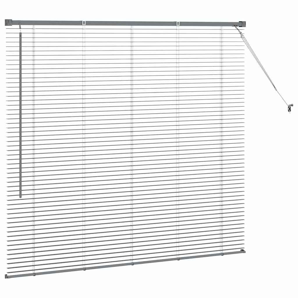 Tenda Veneziana Grigio Scuro 130 x 145 cm 25 mm Alluminio