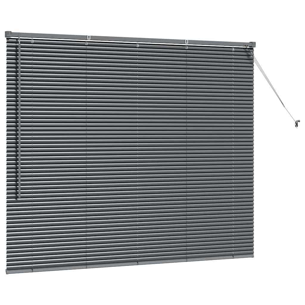 Tenda Veneziana Grigio Scuro 130 x 155 cm 25 mm Alluminio