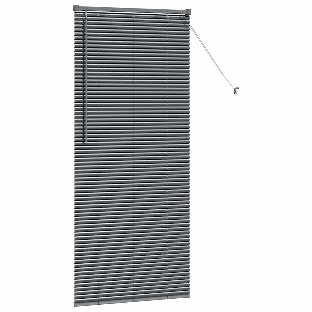 Tenda Veneziana Grigio Scuro 175 x 75 cm 25 mm Alluminio