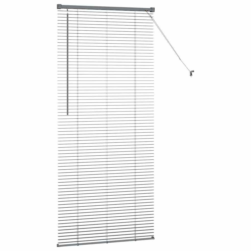 Tenda Veneziana Grigio Scuro 175 x 75 cm 25 mm Alluminio