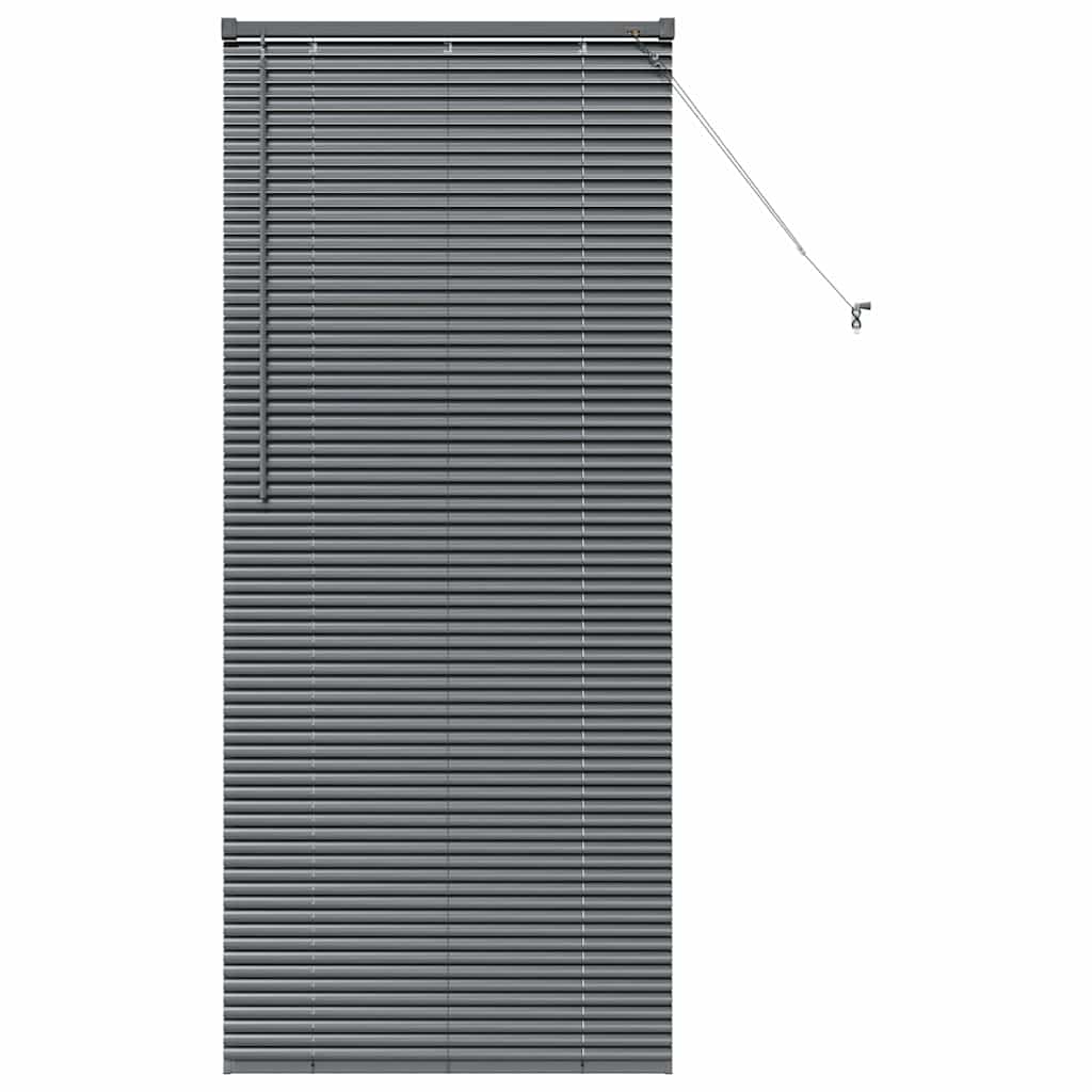 Tenda Veneziana Grigio Scuro 175 x 80 cm 25 mm Alluminio