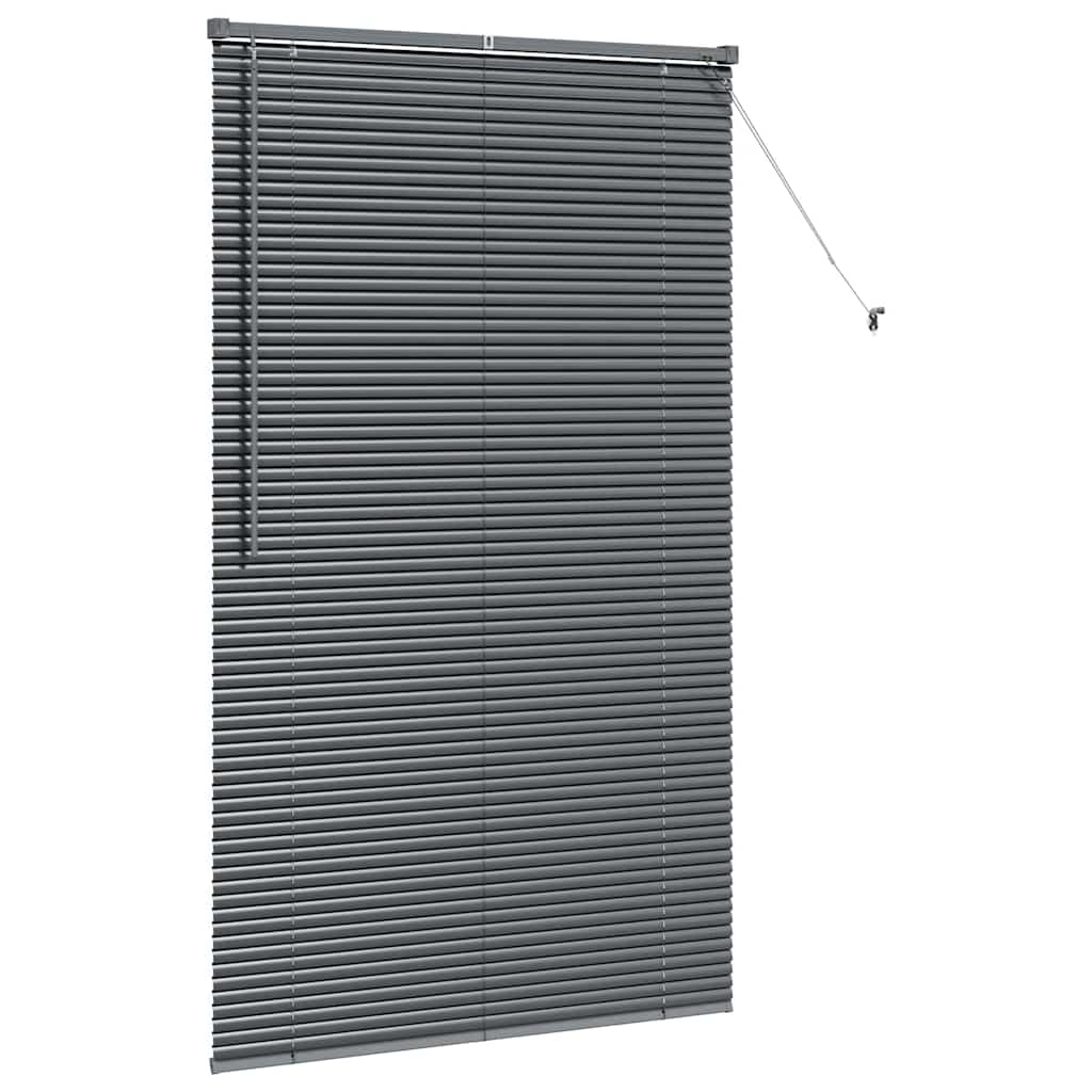 Tenda Veneziana Grigio Scuro 175 x 100 cm 25 mm Alluminio