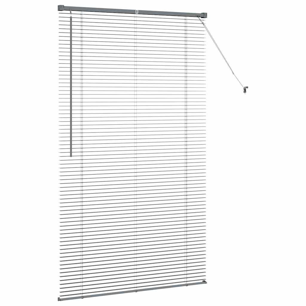 Tenda Veneziana Grigio Scuro 175 x 100 cm 25 mm Alluminio