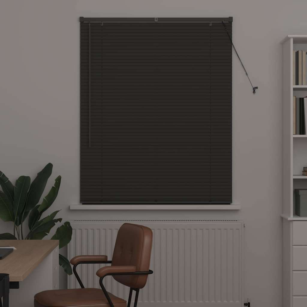 Tenda Veneziana Grigio Scuro 175 x 105 cm 25 mm Alluminio